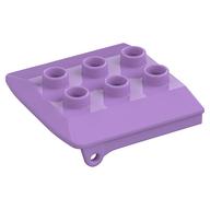 Duplo Backhoe / Train Cabin Roof Medium Lavender