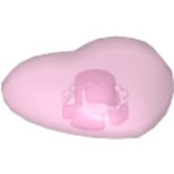 Clikits Icon, Heart 2 × 2 Large with Pin Trans-Pink