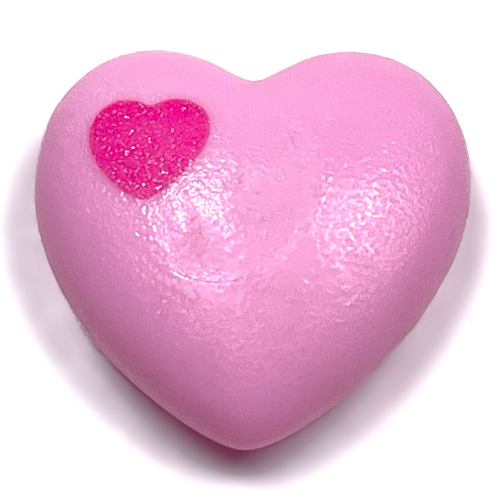 Clikits Icon, Heart 2 × 2 Large with Pin, Small Offset Heart Print Bright Pink