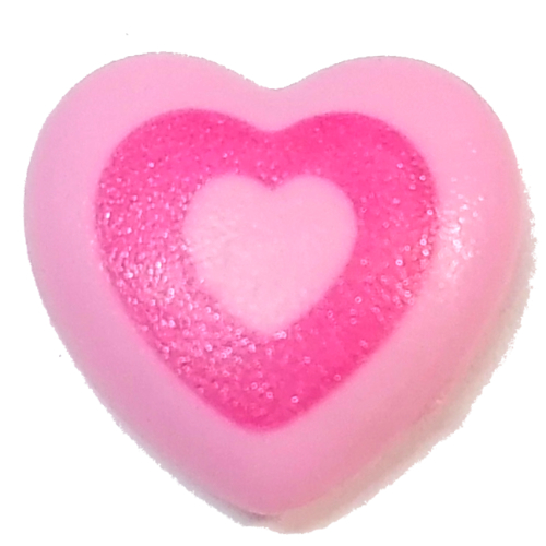 Clikits Icon, Heart 2 × 2 Large with Pin, Dark Pink Heart Cutout Print Bright Pink