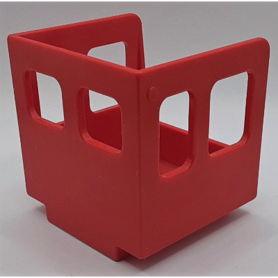 Duplo Train Steam Engine Cabin, Large Front Windows Red