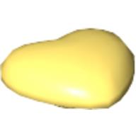 Clikits Icon, Heart 2 × 2 Small with Pin [Frosted] Bright Light Yellow