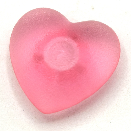 Clikits Icon, Heart 2 × 2 Small with Pin [Frosted] Trans-Pink