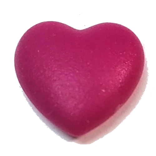 Clikits Icon, Heart 2 × 2 Small with Pin [Frosted] Magenta