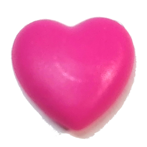 Clikits Icon, Heart 2 × 2 Small with Pin [Frosted] Dark Pink