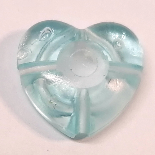 Clikits Icon, Heart 2 × 2 Large with Hole Trans-Very Lt Blue