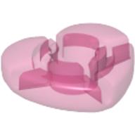Clikits Icon, Heart 2 × 2 Large with Hole Trans-Dark Pink