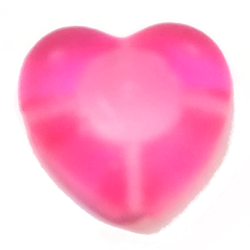 Clikits Icon, Heart 2 × 2 Small with Hole Trans-Fire Yellow