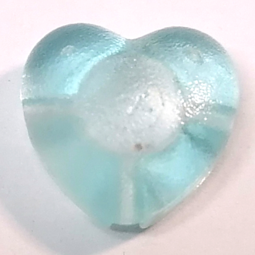 Clikits Icon, Heart 2 × 2 Small with Hole Trans-Very Lt Blue