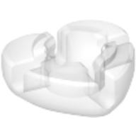Clikits Icon, Heart 2 × 2 Small with Hole Transparent