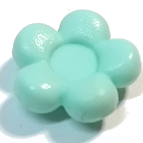 Clikits Symbol, Blume 2 × 2 klein, 5 Blütenblätter mit Pin [mattiert] Aqua