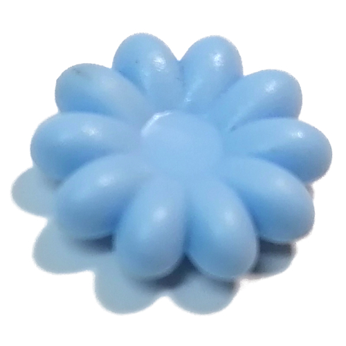 Clikits Icon, Flower 2 × 2 Large, 10 Petals with Pin [Frosted] Bright Light Blue