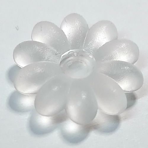 Clikits Icon, Flower 2 × 2 Large, 10 Petals with Pin [Frosted] Transparent