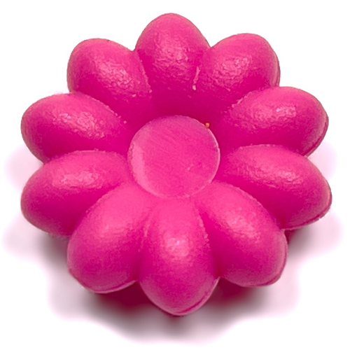 Clikits Icon, Flower 2 × 2 Small, 10 Petals with Pin [Frosted] Dunkelrosa