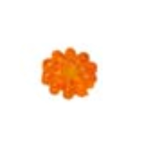 Clikits Icon, Flower 2 × 2 Large, 10 Petals with Hole Transparent-Orange