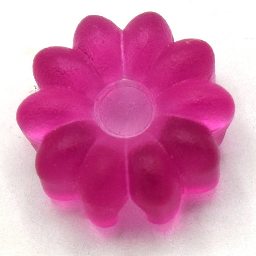 Clikits Icon, Flower 2 × 2 Small, 10 Petals with Hole [Frosted]
