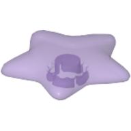 Clikits Icon, Star 2 × 2 Large with Pin Trans-Medium Purple