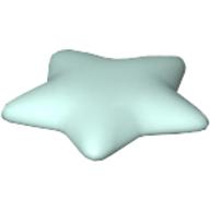 Clikits Icon, Star 2 × 2 Large with Pin Aqua