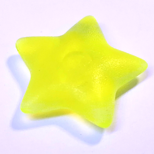 Clikits Icon, Star 2 × 2 Large with Pin Trans-Neon Green