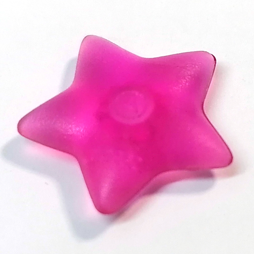 Clikits Icon, Star 2 × 2 Large with Pin Trans-Dark Pink