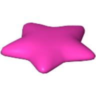 Clikits Icon, Star 2 × 2 Large with Pin Dunkelrosa