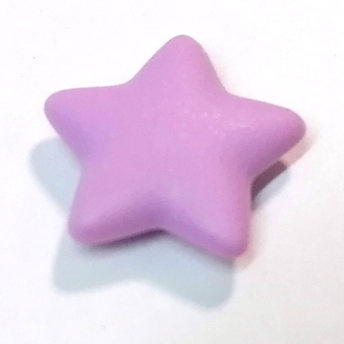 Clikits Icon, Star 2 × 2 Small with Pin [Frosted] Reddish Lilac