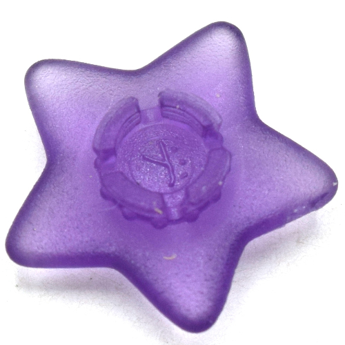 Clikits Icon, Star 2 × 2 Small with Pin [Frosted] Trans-Medium Purple
