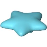 Clikits Icon, Star 2 × 2 Small with Pin [Frosted] Sky Blue