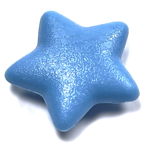 Clikits Icon, Star 2 × 2 Small with Pin [Frosted] Mittelblau