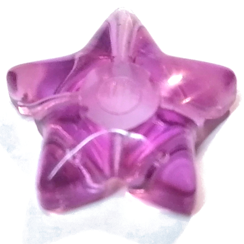 Clikits Icon, Star 2 × 2 Large with Hole Trans-Light Purple