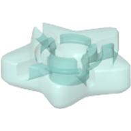 Clikits Icon, Star 2 × 2 Large with Hole Transparent-Hellblau