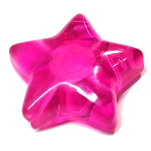 Clikits Icon, Star 2 × 2 Large with Hole Trans-Dark Pink