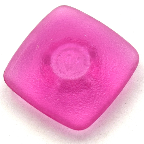 Clikits Icon, Square 2 × 2 Small with Pin [Frosted] Transparent-Dunkelrosa