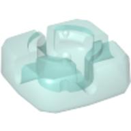 Clikits Icon, Square 2 × 2 Small, with Hole [Frosted] Trans-Light Blue