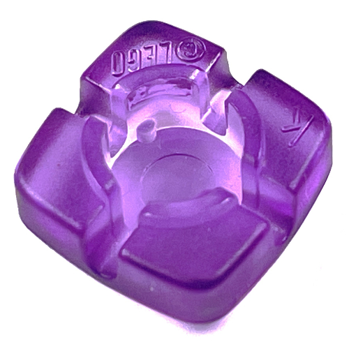 Clikits Icon, Square 2 × 2 Small, with Hole [Polished] Trans-Medium Purple