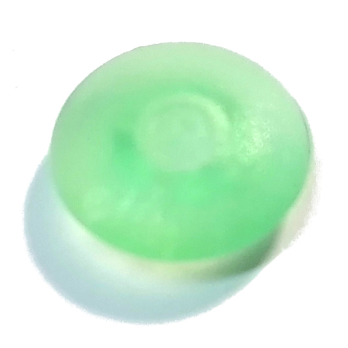 Clikits Icon, Round 2 × 2 Small Thin with Pin Trans-Light Green