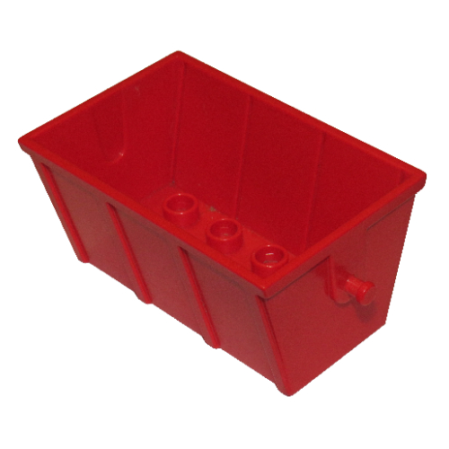 Duplo Train Tipper 2 × 4 with Straight Sides (Skip) Red
