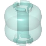 Clikits Bead, Connector Thick Small Double with 2 Pins Transparent-Hellblau