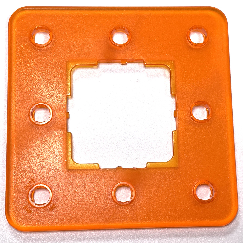 Clikits Rahmen, quadratisch 3 × 3 mit 8 Löcher Transparent-Orange