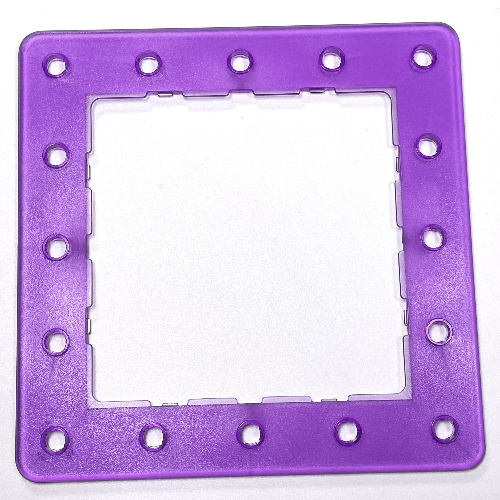 Clikits Frame, Square with 5 × 5 Holes Arrangement Trans-Medium Purple