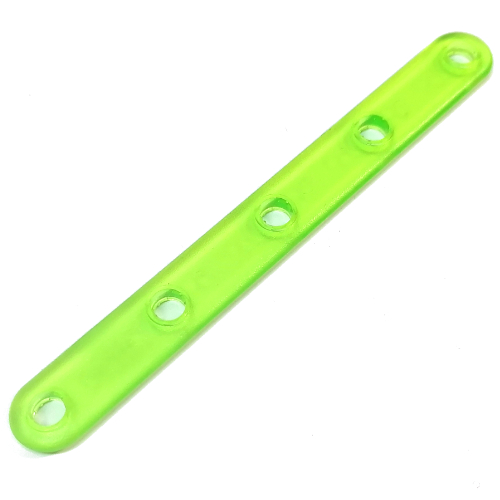 Clikits Verbinder, gerade 2 × 14 mit 5 Löcher Trans-Light Bright Green