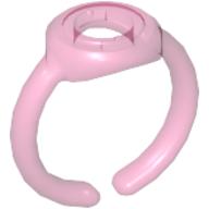 Clikits Ring, Narrow Band with Hole in Top Trans-Dark Pink