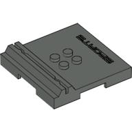 Plate Special 6 × 6 × 2/3 with 4 Studs and Embossed 'SPORTS' Dark Gray