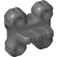 Technic Spike Connector Flexible with Four Holes, Raised Center Dark Bluish Gray
