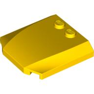 Brick Wedged, Curved Triple 4 × 4 × 2/3 with 2 Studs Yellow