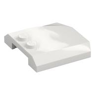 Brick Wedged, Curved Triple 4 × 4 × 2/3 with 2 Studs White