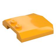 Brick Wedged, Curved Triple 4 × 4 × 2/3 with 2 Studs Bright Light Orange