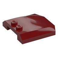 Brick Wedged, Curved Triple 4 × 4 × 2/3 with 2 Studs Dark Red