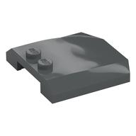 Brick Wedged, Curved Triple 4 × 4 × 2/3 with 2 Studs Dark Bluish Gray