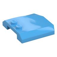 Brick Wedged, Curved Triple 4 × 4 × 2/3 with 2 Studs Medium Blue